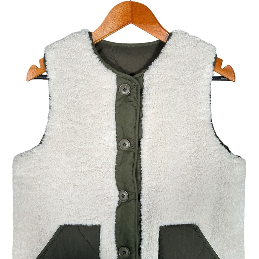 HARTFORD ALTERNATIVE CLASSICS Reversible Sherpa Quilted Nylon Puffer Gilet - Picture 6 of 10